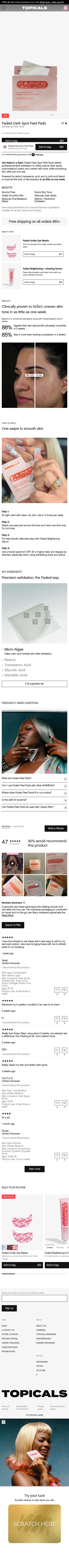 mytopicals.com/products/faded-dark-spot-peel-pads on mobile