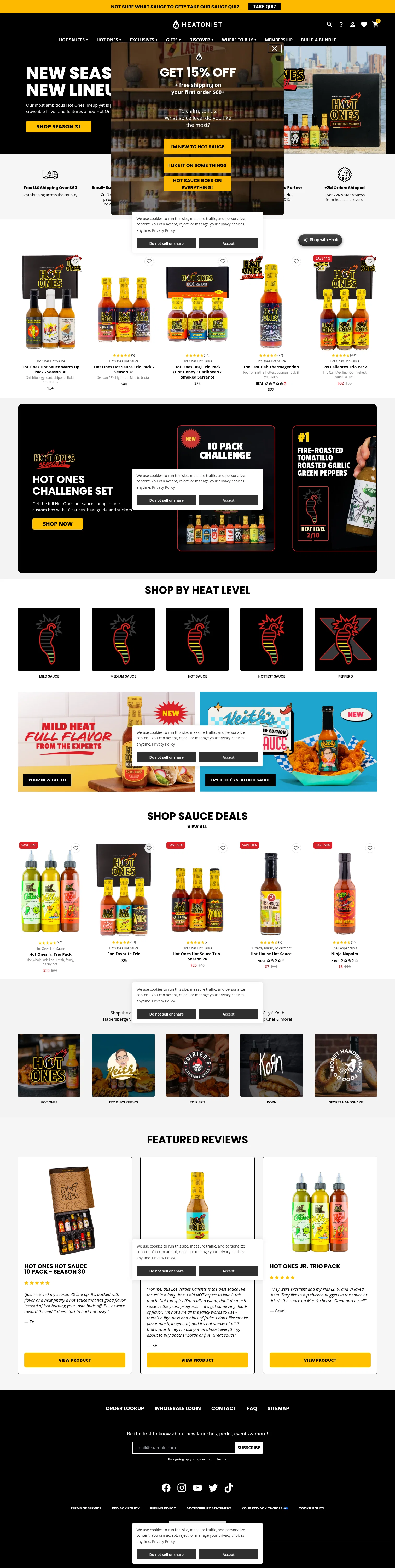 HEATONIST landing page
