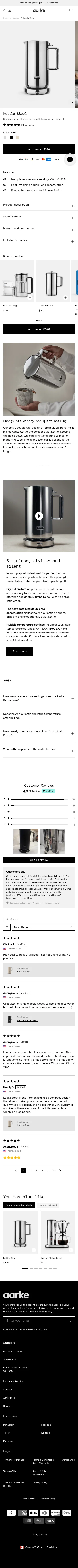 aarke.us/en-ca/products/aarke-kettle on mobile
