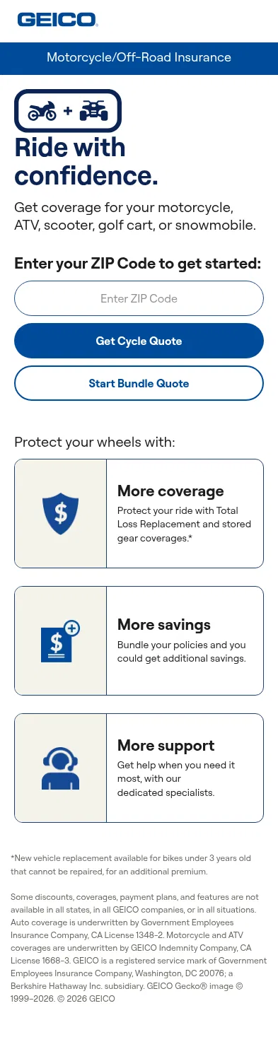 geico.com/landingpage/go503 on mobile, full screenshot