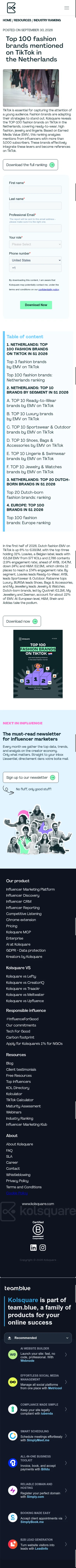 kolsquare.com/en/industry-ranking/top-100-fashion-brands-mentioned-on-tiktok-in-the-netherlands on mobile