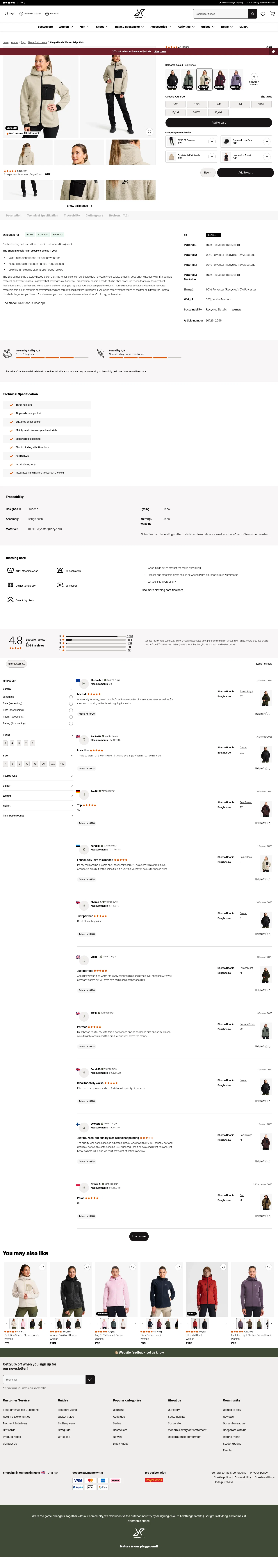 revolutionrace.co.uk/women/tops/fleece/sherpa-hoodie-women-2-0 on desktop