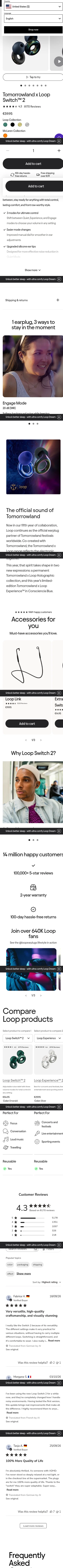 loopearplugs.com/products/switch-2-tomorrowland on mobile