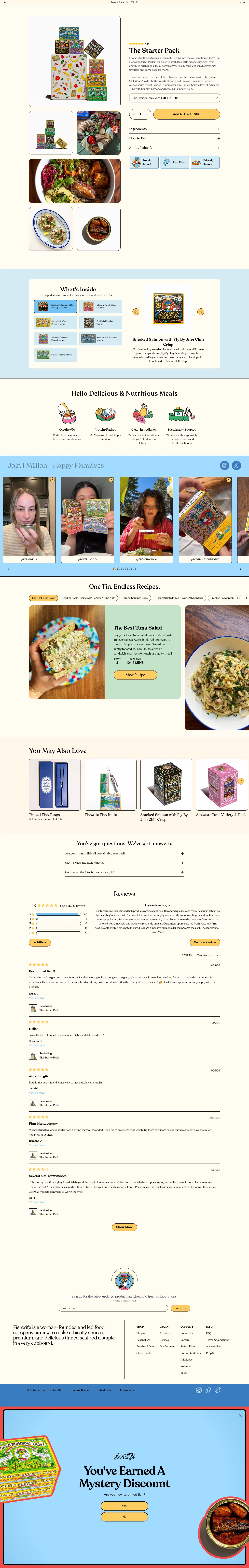 Fishwife Tinned Seafood Co. landing page