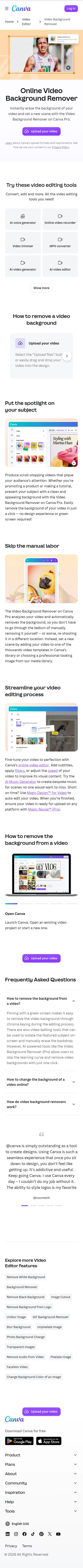 canva.com/features/video-background-remover on mobile, full screenshot