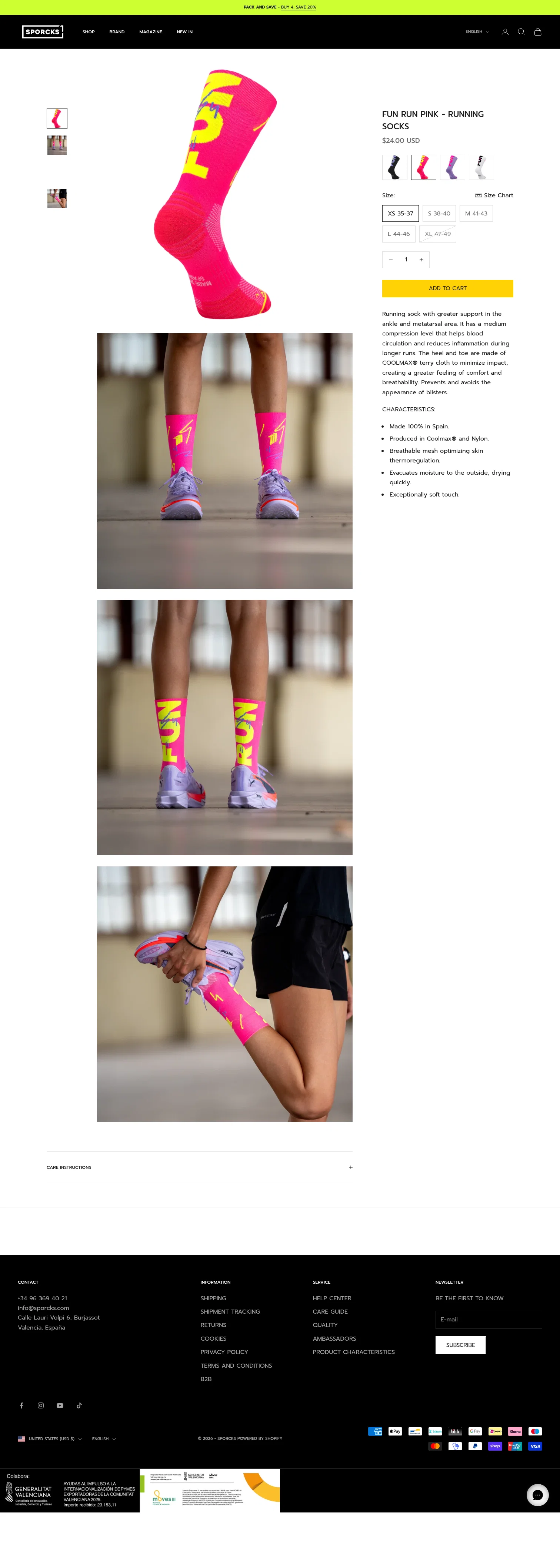 Sporcks landing page