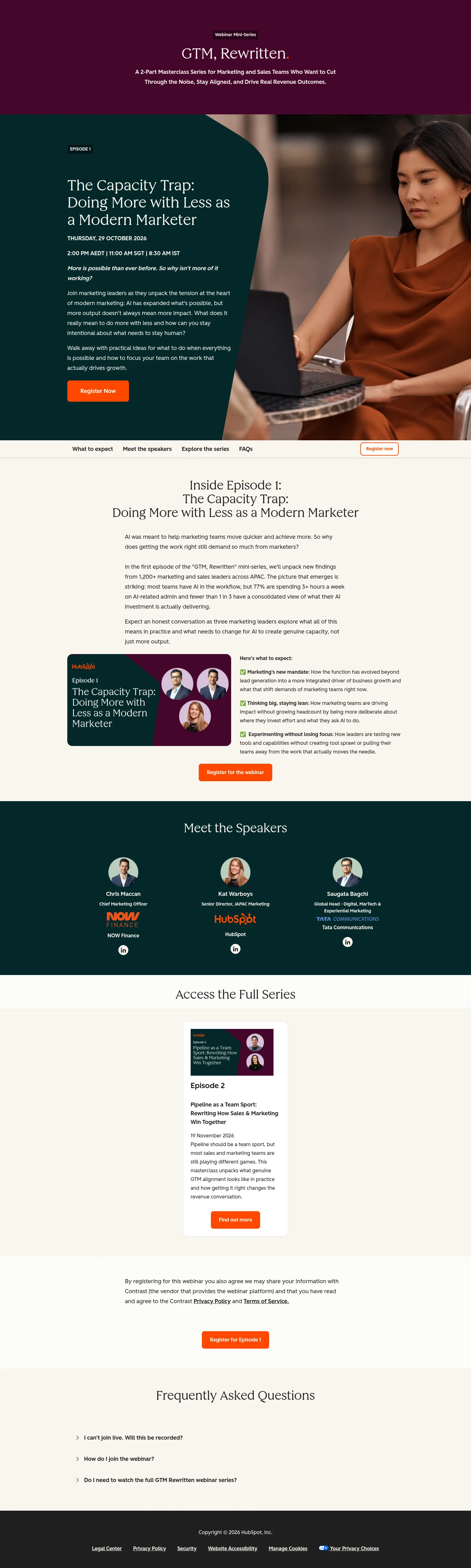 offers.hubspot.com/the-marketing-capacity-trap-webinar on desktop, full screenshot