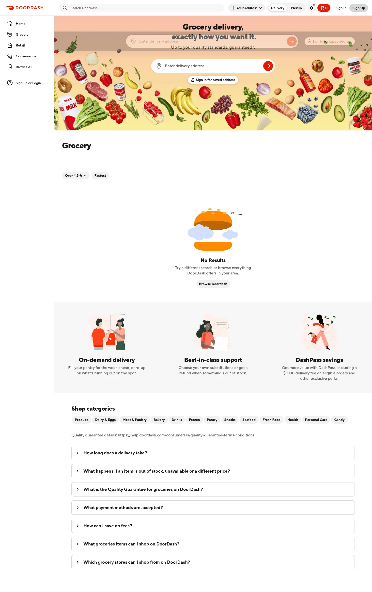 doordash.com/p/grocery-delivery on desktop