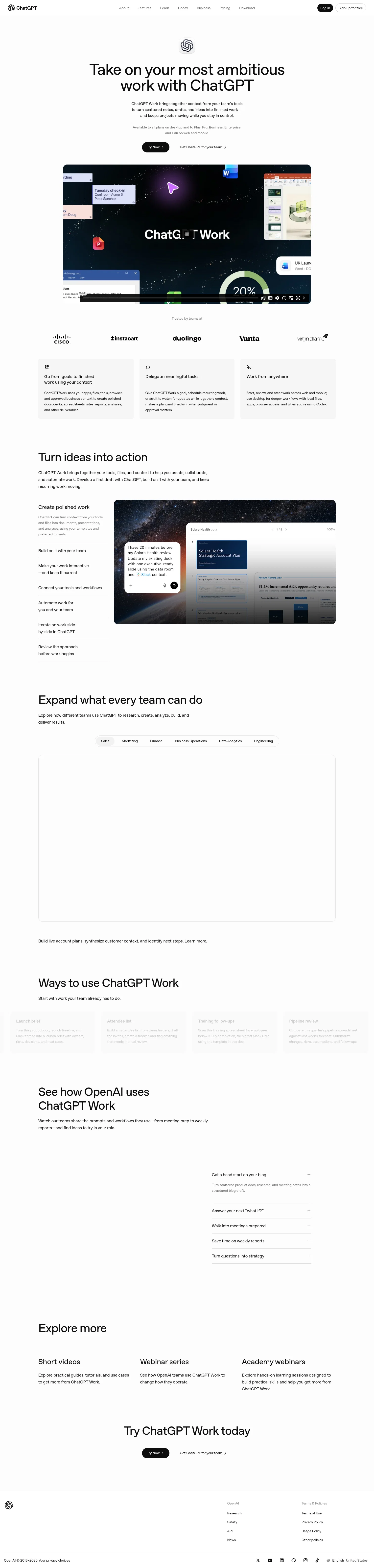 OpenAI landing page