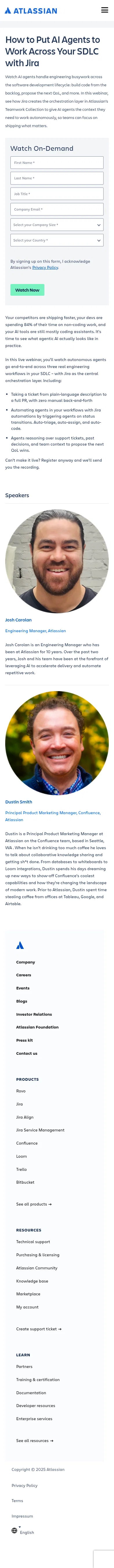 atlassian.com/webinars/enterprise-cloud/put-ai-agents-to-work-across-your-sdlc on mobile