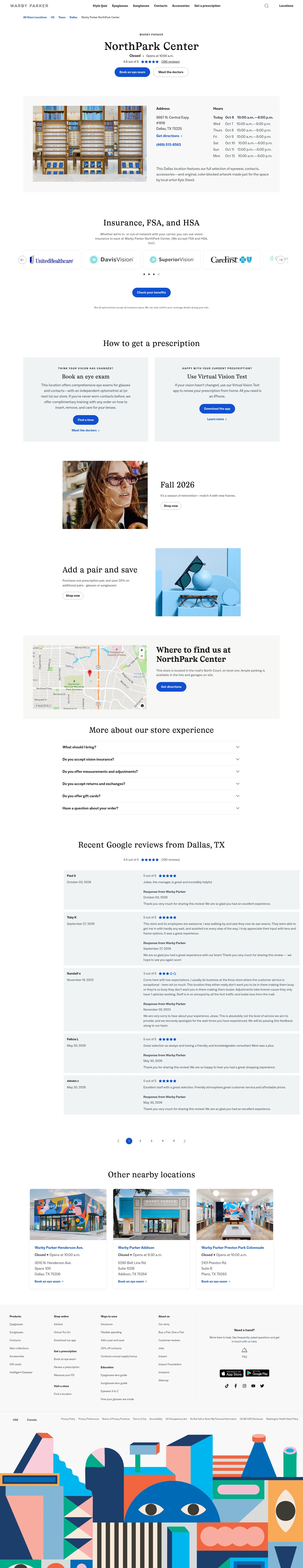 stores.warbyparker.com/tx/dallas/8687-n-central-expy on desktop