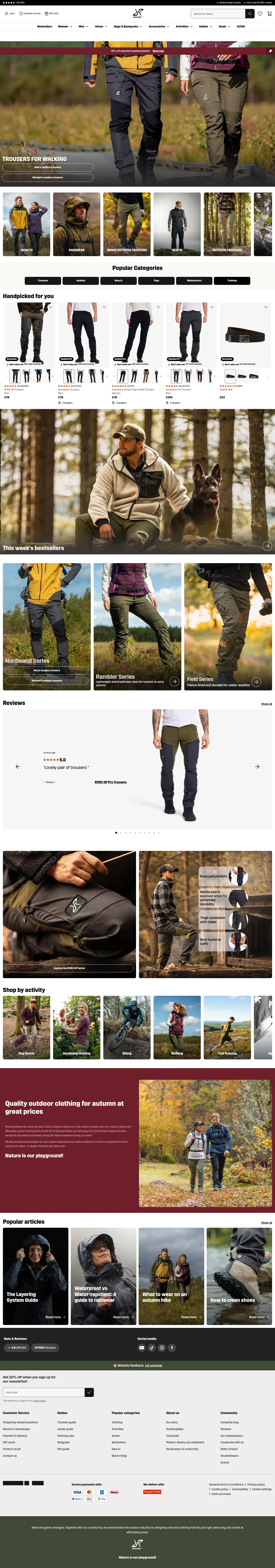 RevolutionRace landing page
