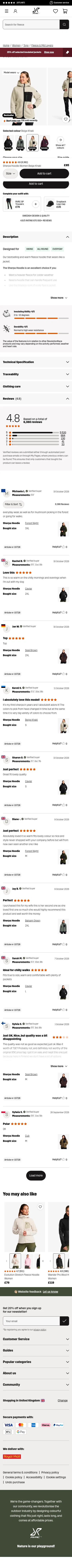 revolutionrace.co.uk/women/tops/fleece/sherpa-hoodie-women-2-0 on mobile