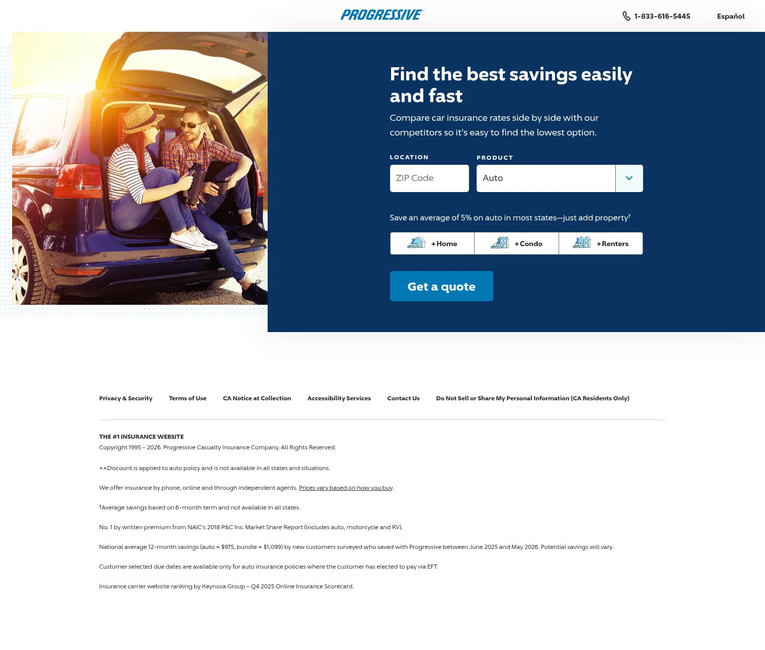 progressive.com/lp/auto-compare on desktop