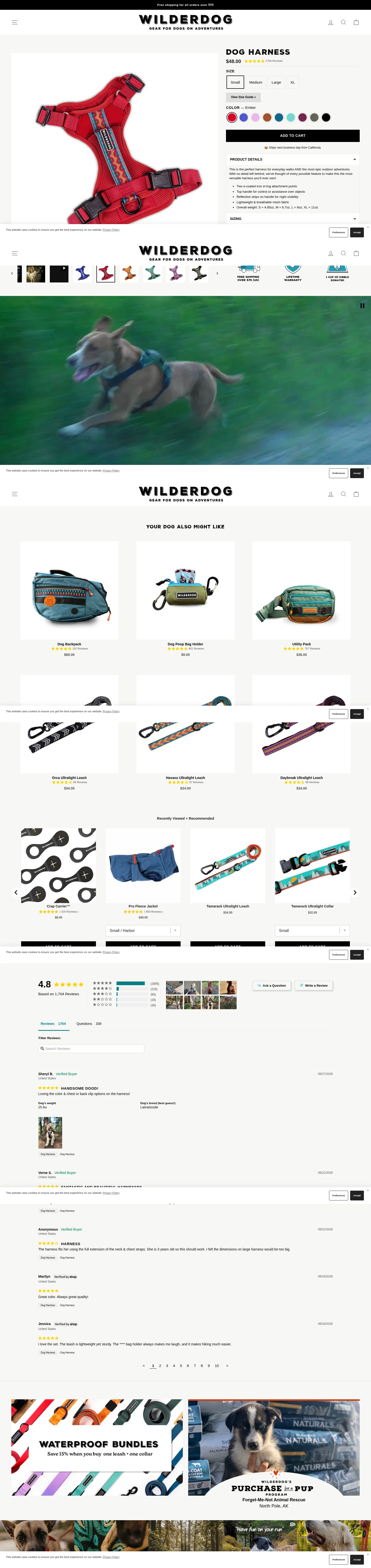 wilderdog.com/products/harness on desktop