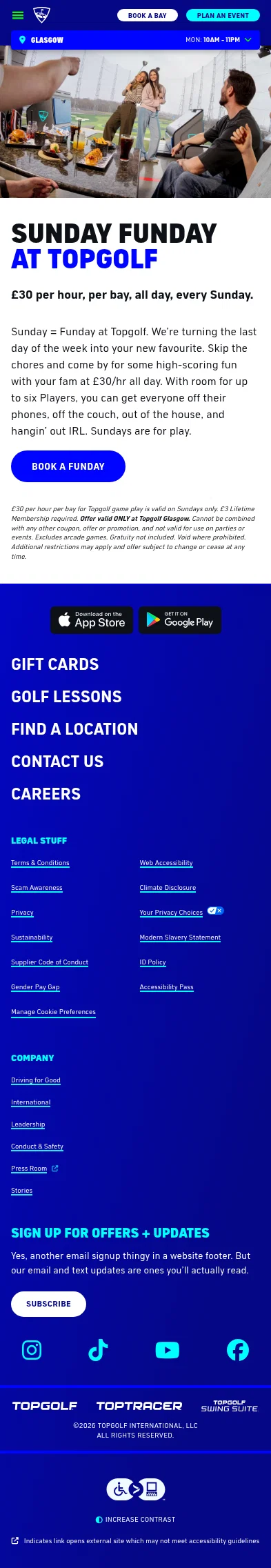 topgolf.com/glasgowsunday on mobile