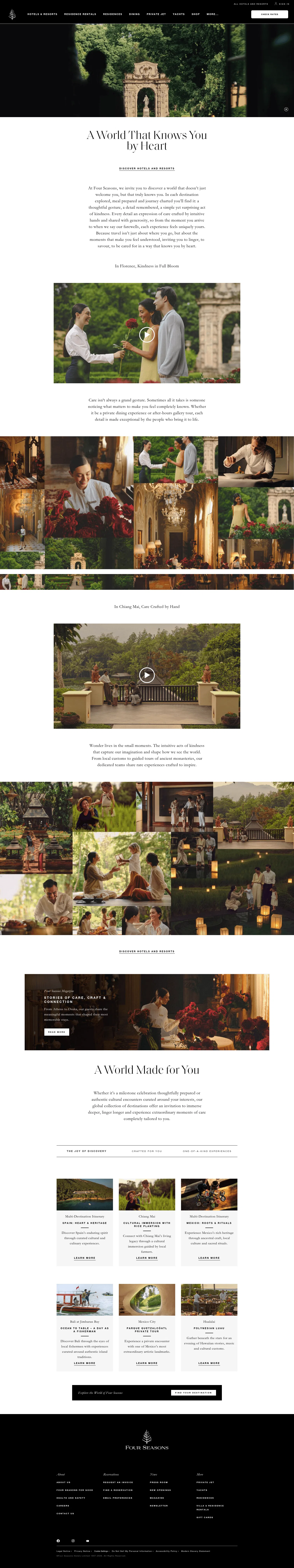 fourseasons.com:443/a-world-that-knows-you-by-heart on desktop, full screenshot