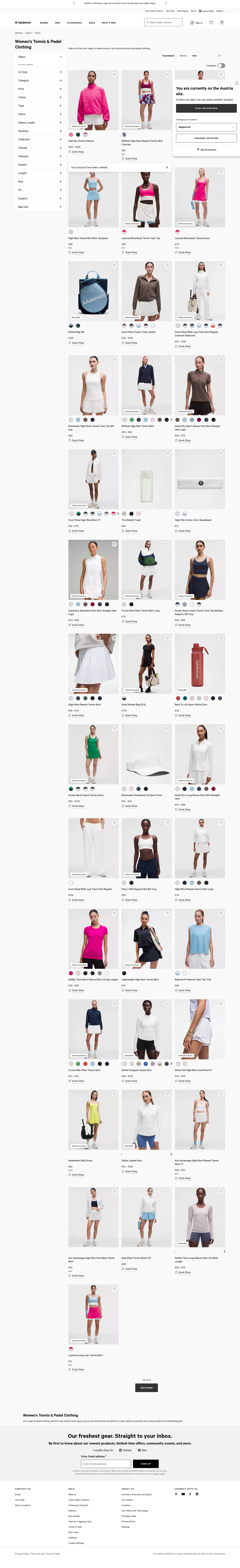 eu.lululemon.com/en-lu/c/womens/sports/tennis on desktop, full screenshot