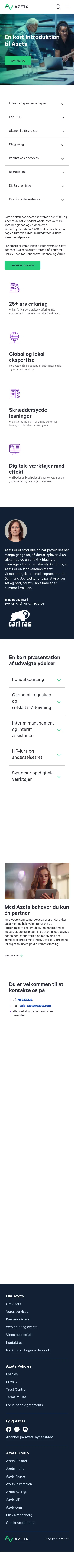 azets.com/da-dk/services on mobile, full screenshot