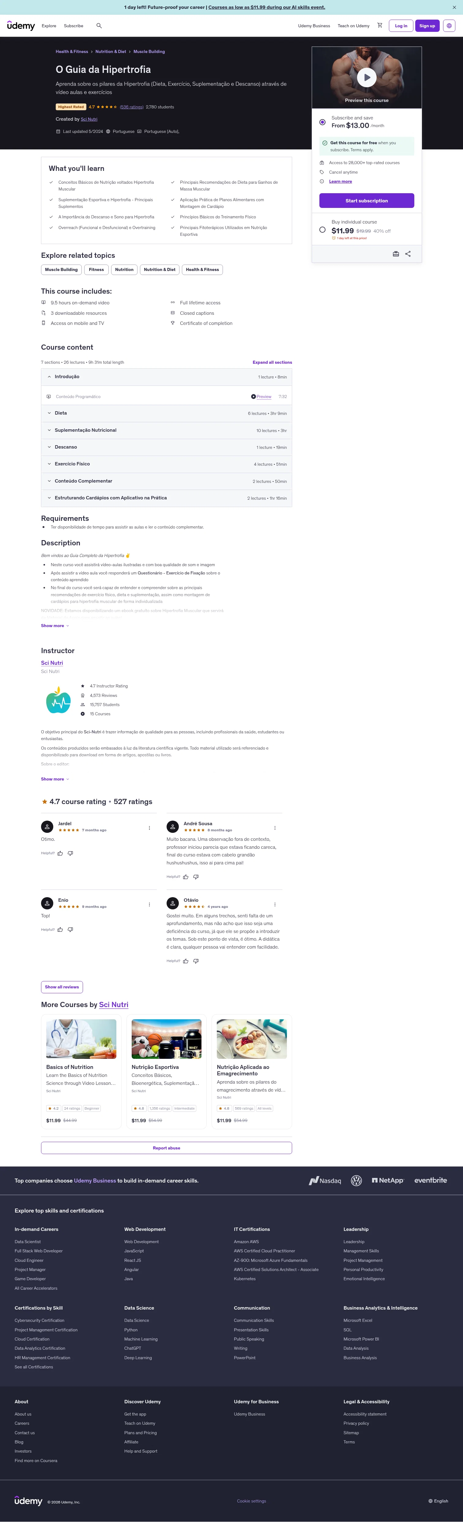 udemy.com/guiadahipertrofia on desktop
