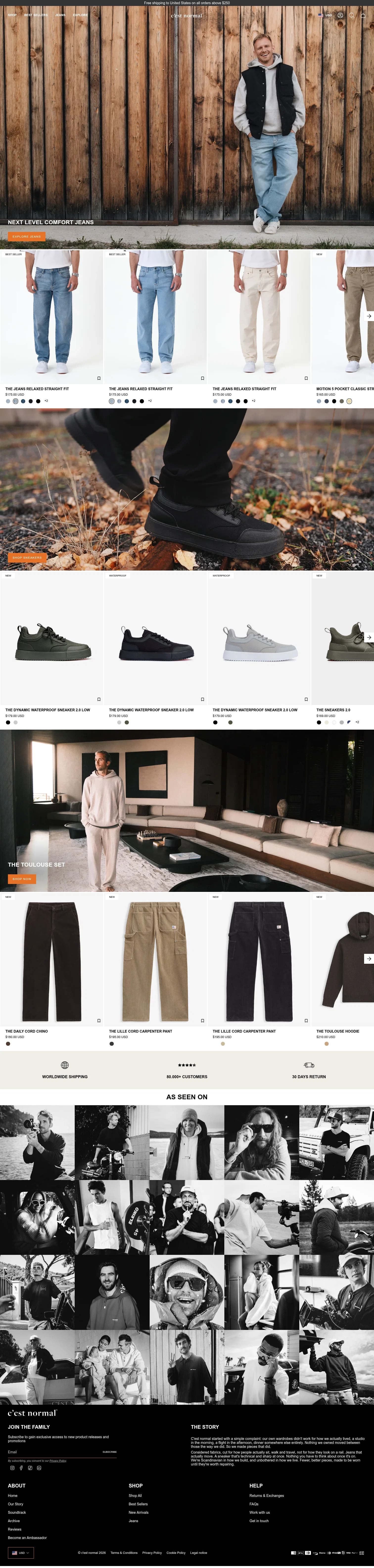 C'est Normal landing page