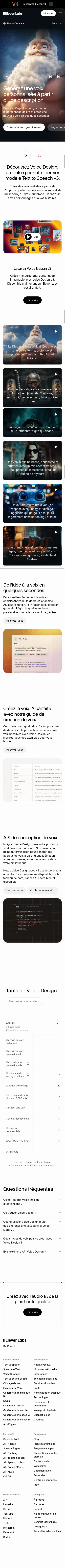 elevenlabs.io/fr/voice-design on mobile