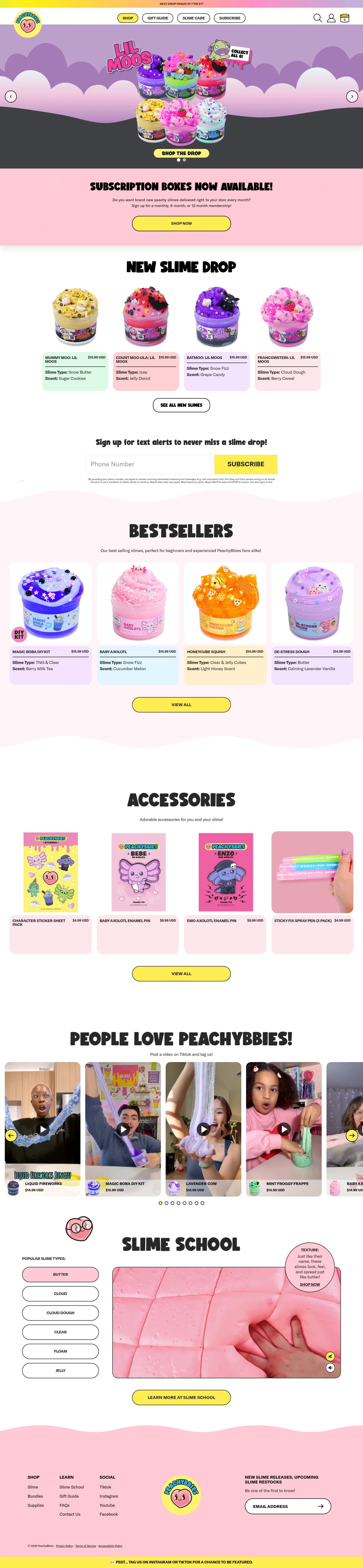 PeachyBbies landing page