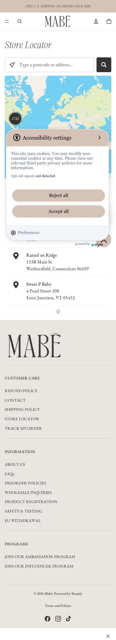 mabeproducts.com/pages/store-locator on mobile