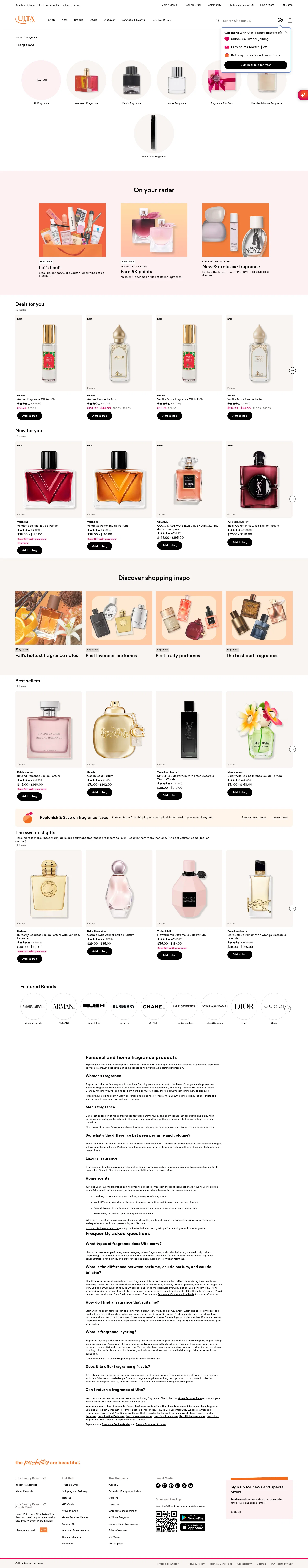ulta.com/shop/fragrance on desktop