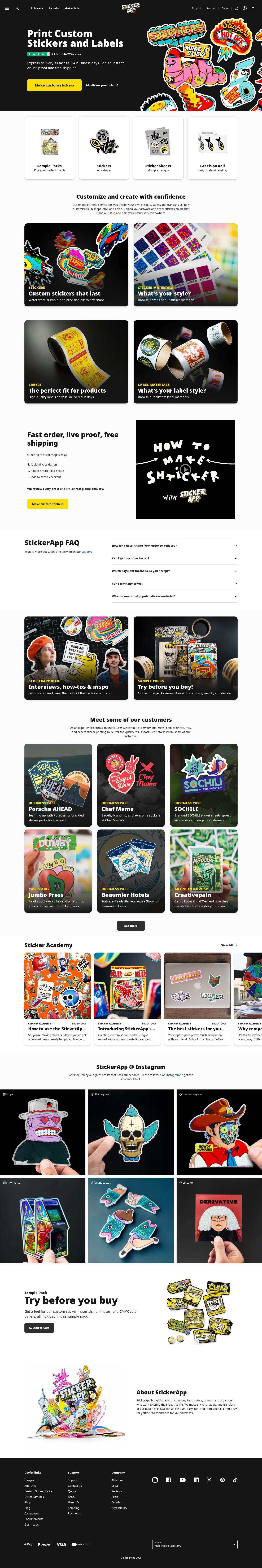 stickerapp.com on desktop