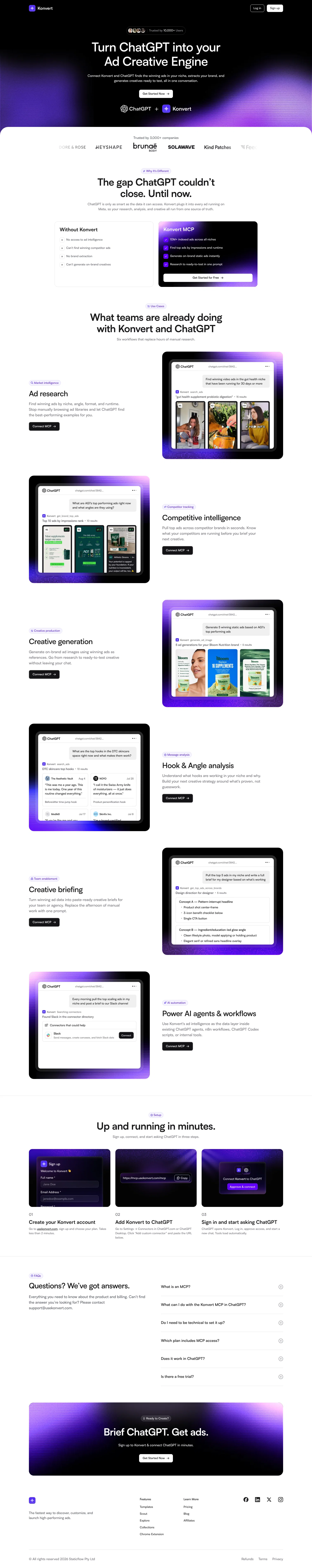 Usekonvert landing page