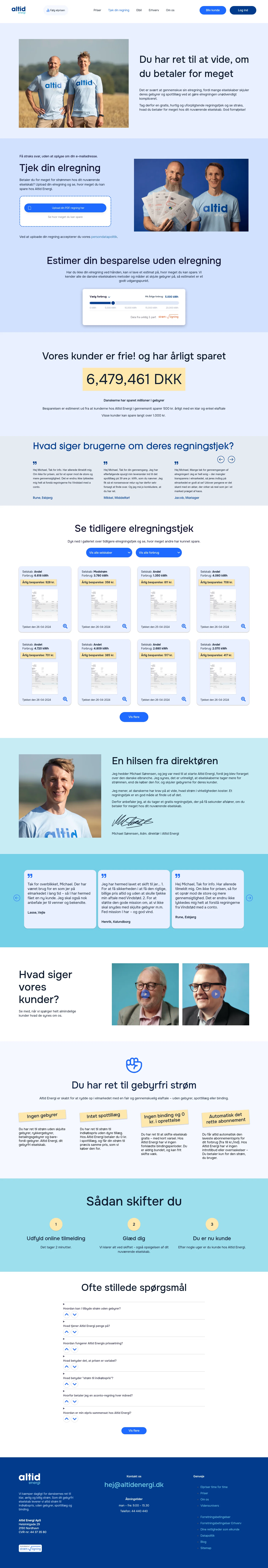 Altid Energi landing page