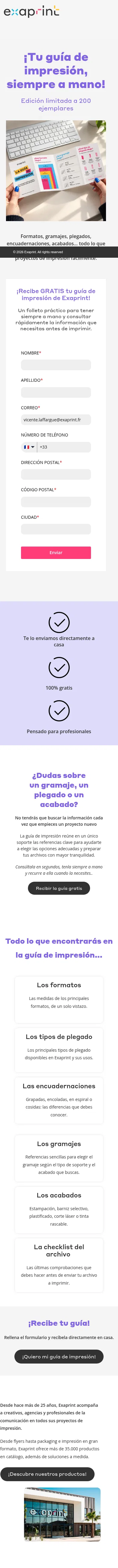 infos.exaprint.fr/la-gu%C3%ADa-de-impresion-con-todo-lo-necesario on mobile, full screenshot