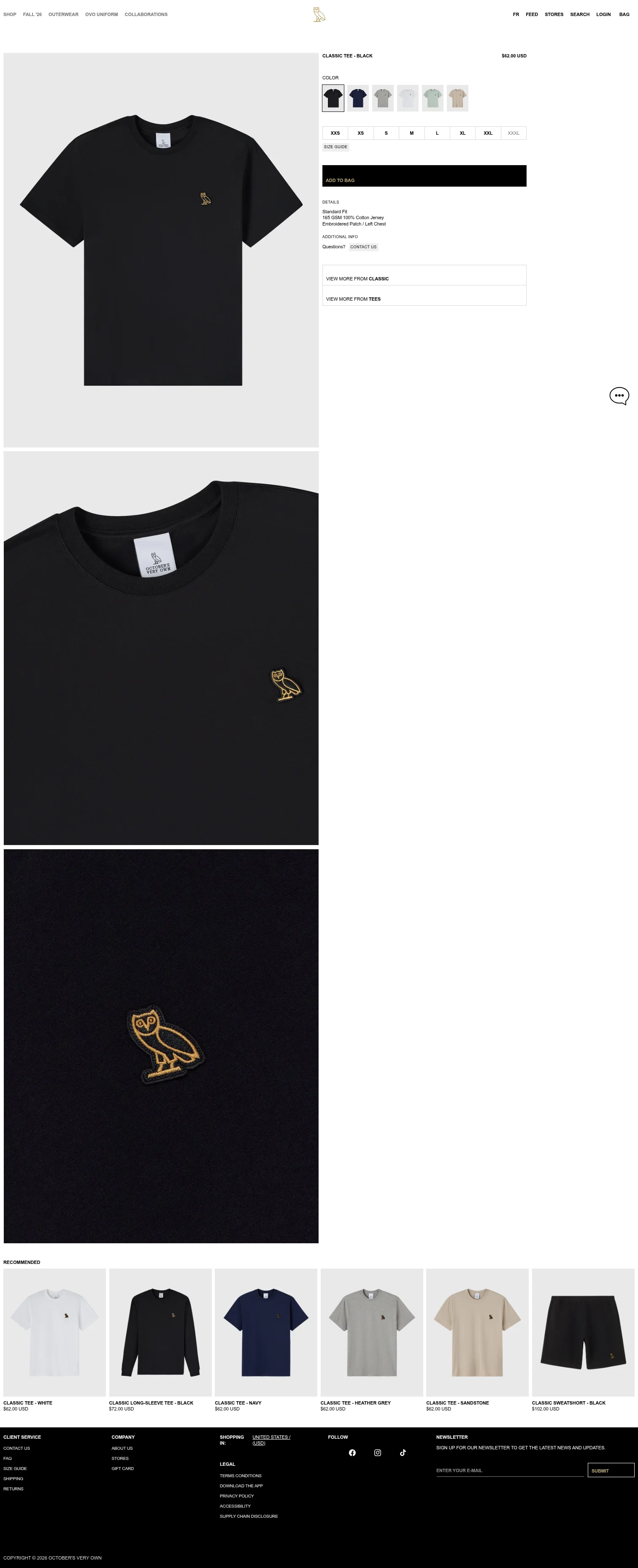 checkout.octobersveryown.com/products/classic-t-shirt-black-m-0323-kt-3614-bbl on desktop