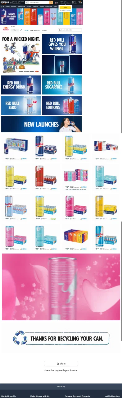 amazon.com/stores/RedBull/page/981A280B-9A52-4F10-9078-409328413402 on mobile