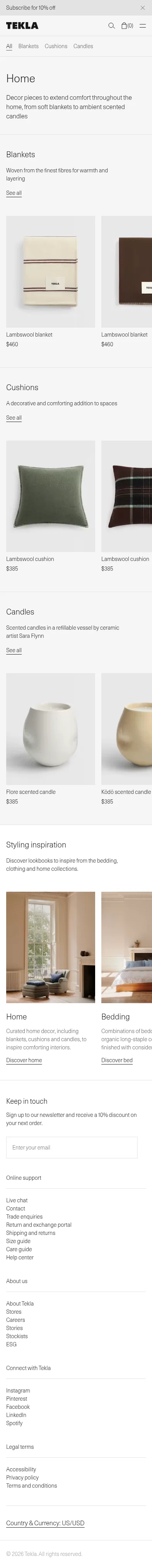 teklafabrics.com/home-decor on mobile