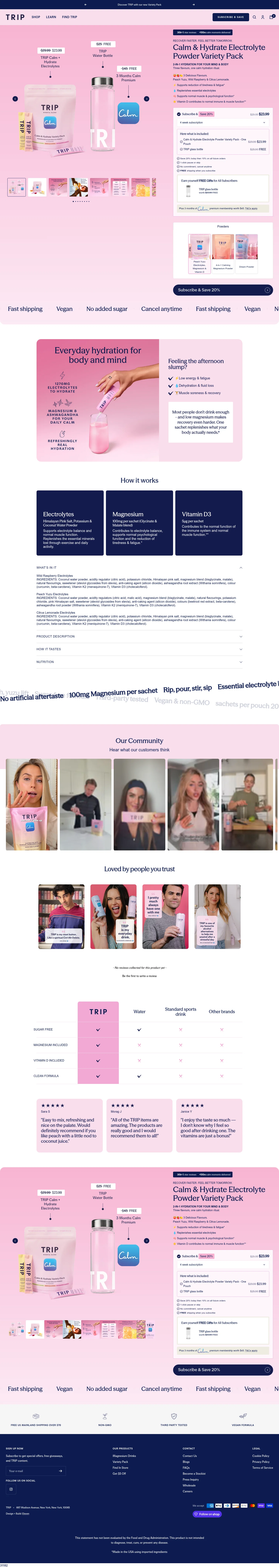TRIP landing page