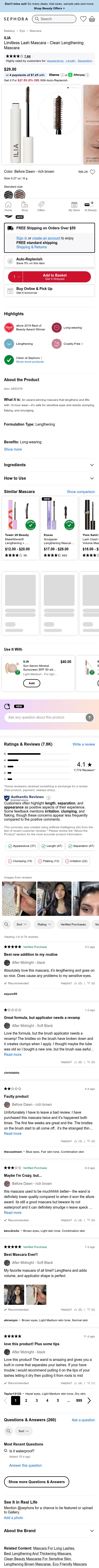sephora.com/product/limitless-lash-mascara-P431750 on mobile