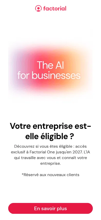 factorial.fr/quiz/factorial-ai-reset on mobile, full screenshot