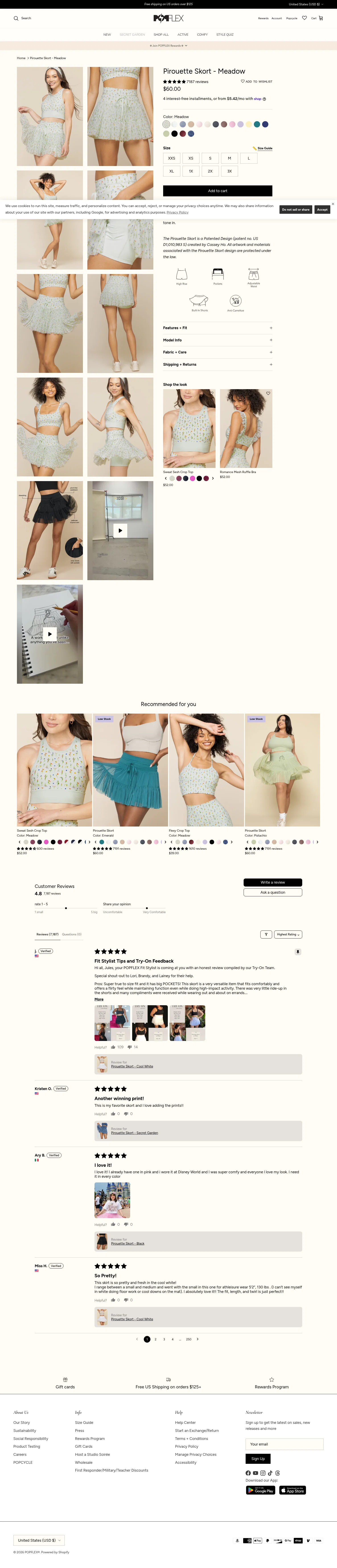 popflexactive.com/products/pirouette-skort-meadow on desktop