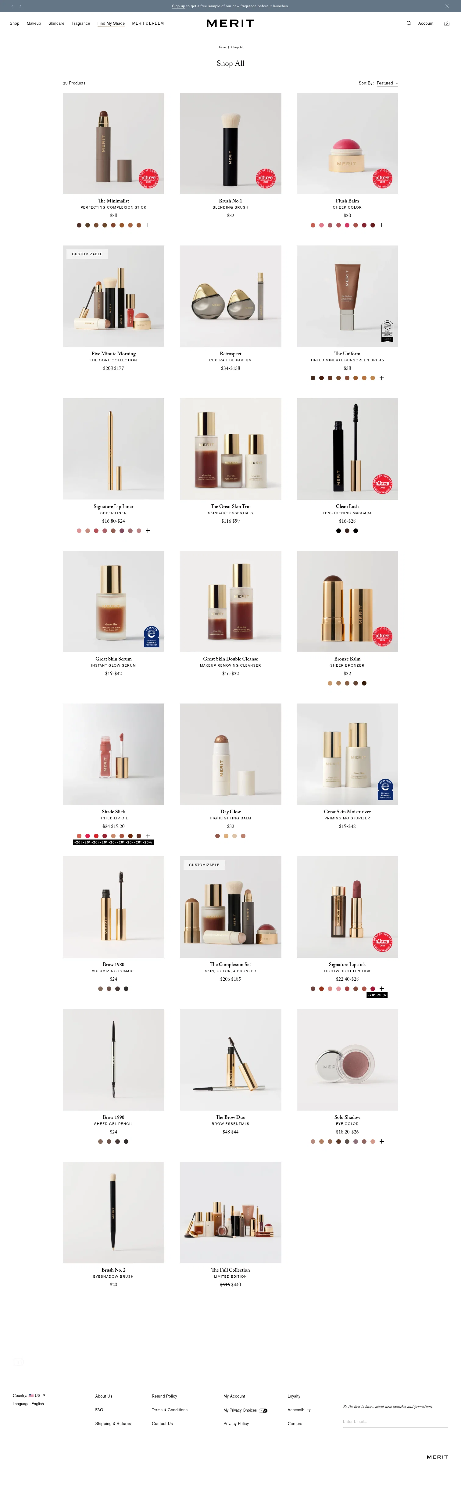 meritbeauty.com/collections/shop-all on desktop