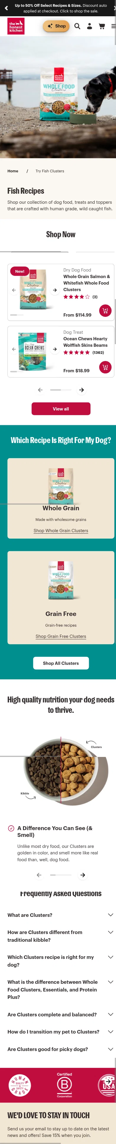 thehonestkitchen.com/pages/try-fish-clusters on mobile