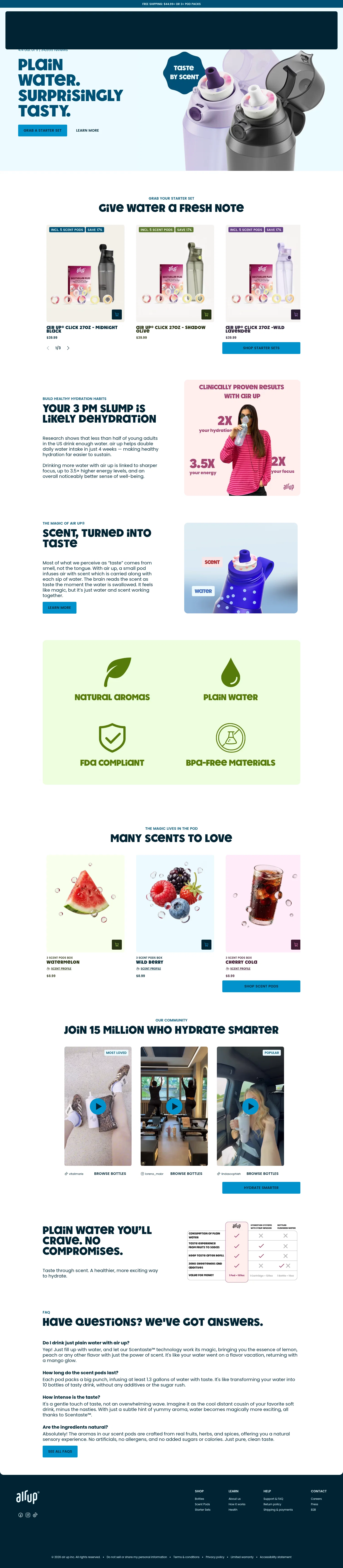 Air Up landing page