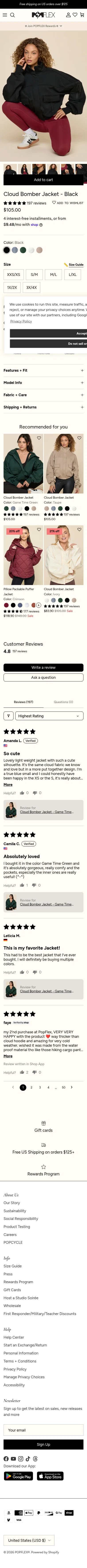 popflexactive.com/products/cloud-bomber-jacket-black on mobile