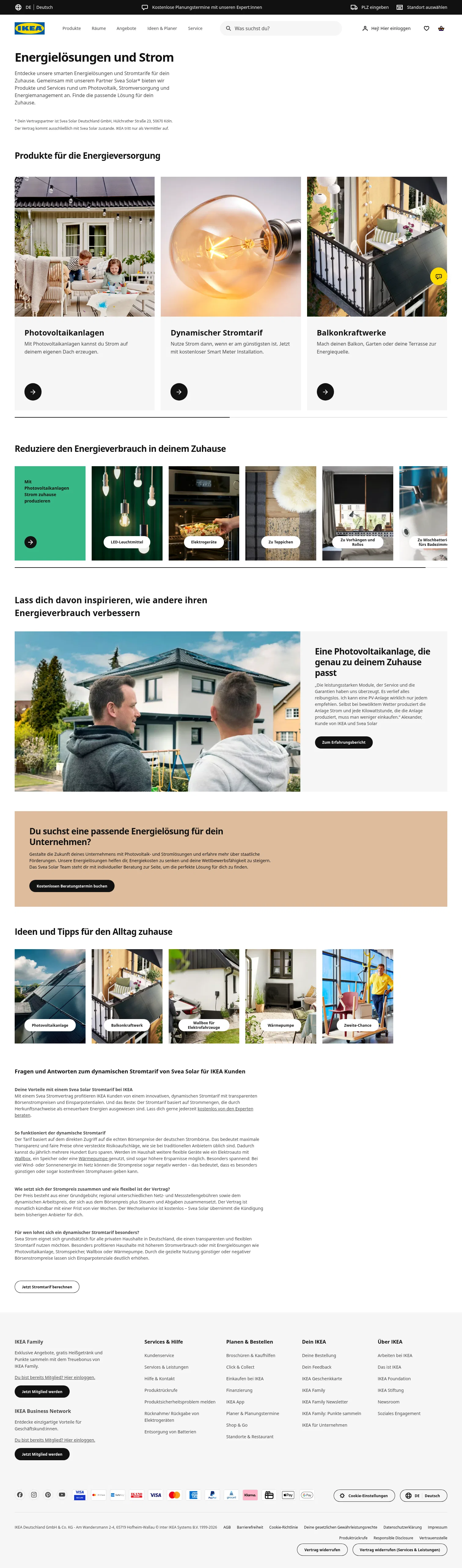 ikea.com/de/de/energy-services on desktop, full screenshot