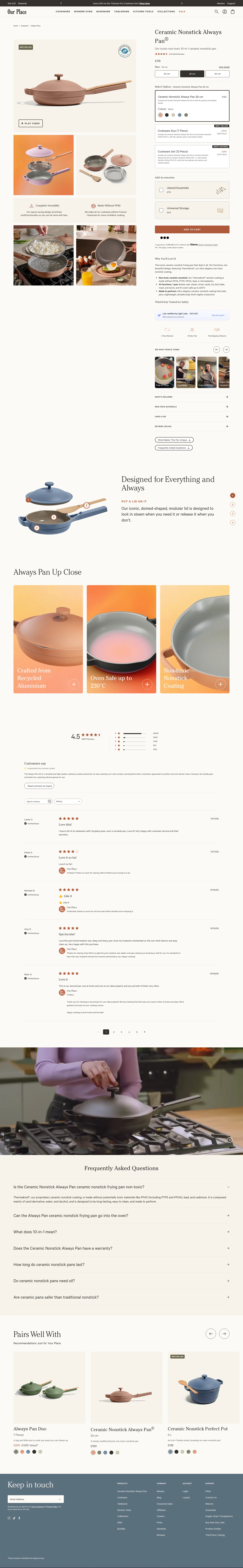 Our Place landing page