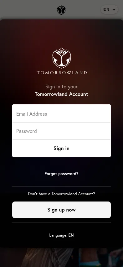 queue.tomorrowland.com/en/CL70VRZESFI8IU17DDE87 on mobile, full screenshot