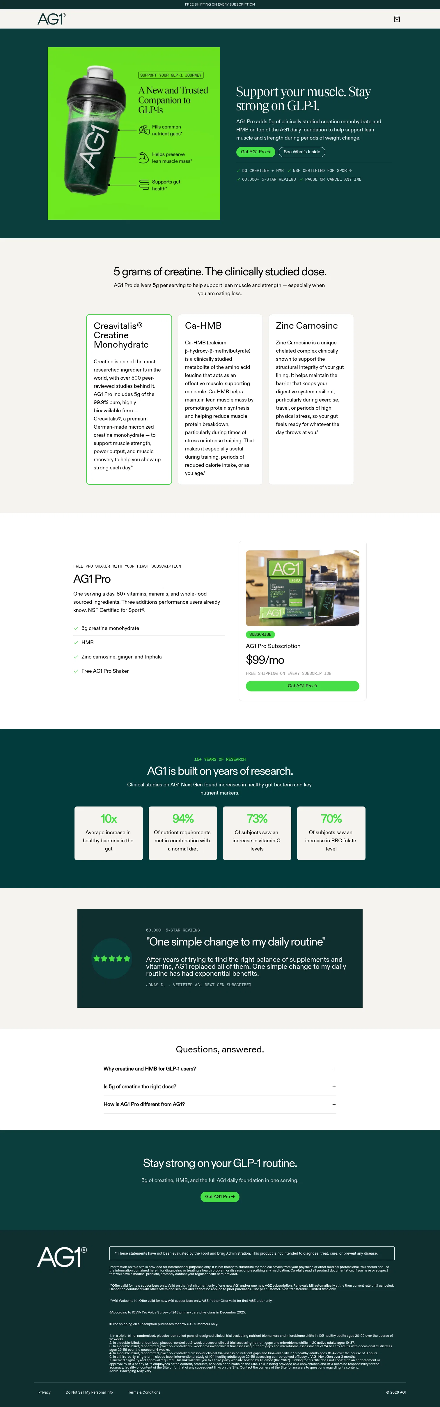 try.drinkag1.com/ag1-pro-glp1-muscle on desktop