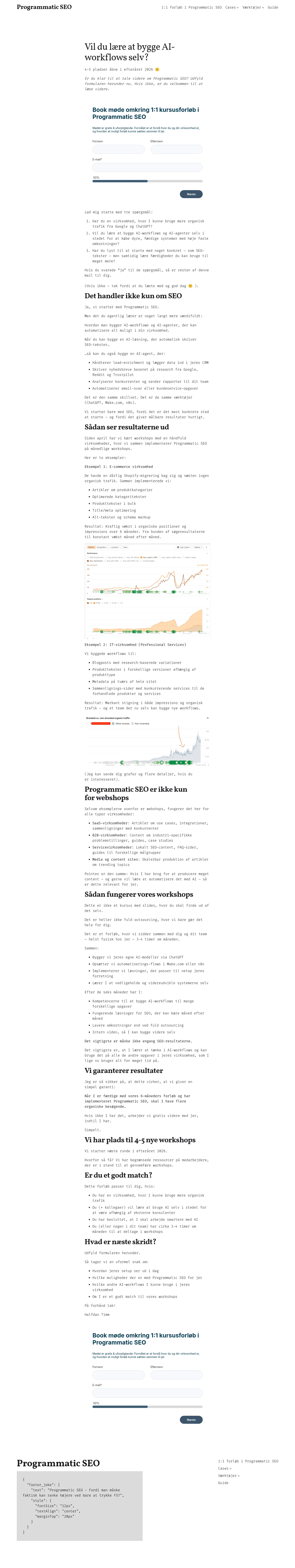 programmaticseo.dk/vil-du-laere-at-bygge-ai-workflows-selv on desktop