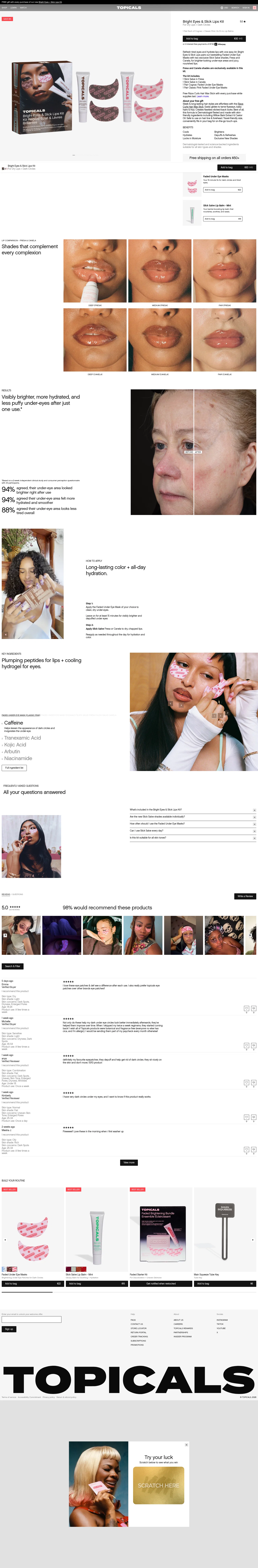 Topicals landing page